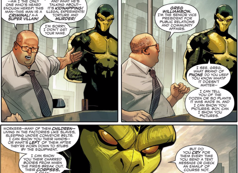Illustration for article titled Captain America’s Latest Comic Book Enemies: Corporate Snakesssssss